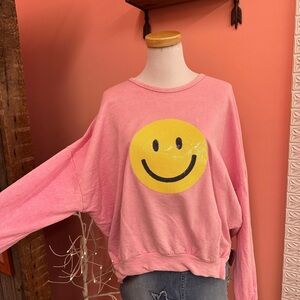 NEW! Fantastic Fawn Sequin Smiley Face Sweatshirt